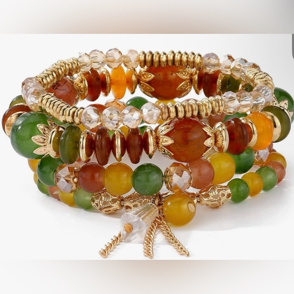 Multi color and Gold Stackable Bracelets! - Picture 1 of 1